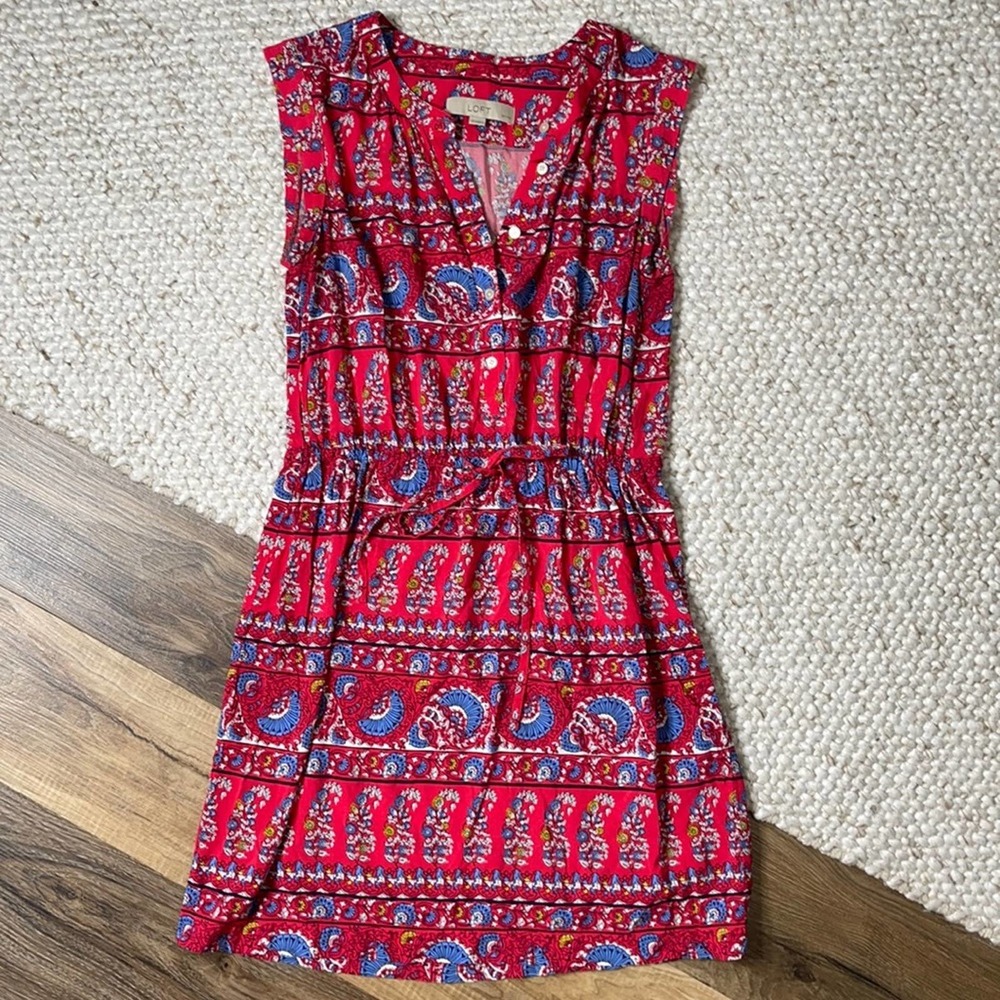 Loft Sleeveless Floral Dress